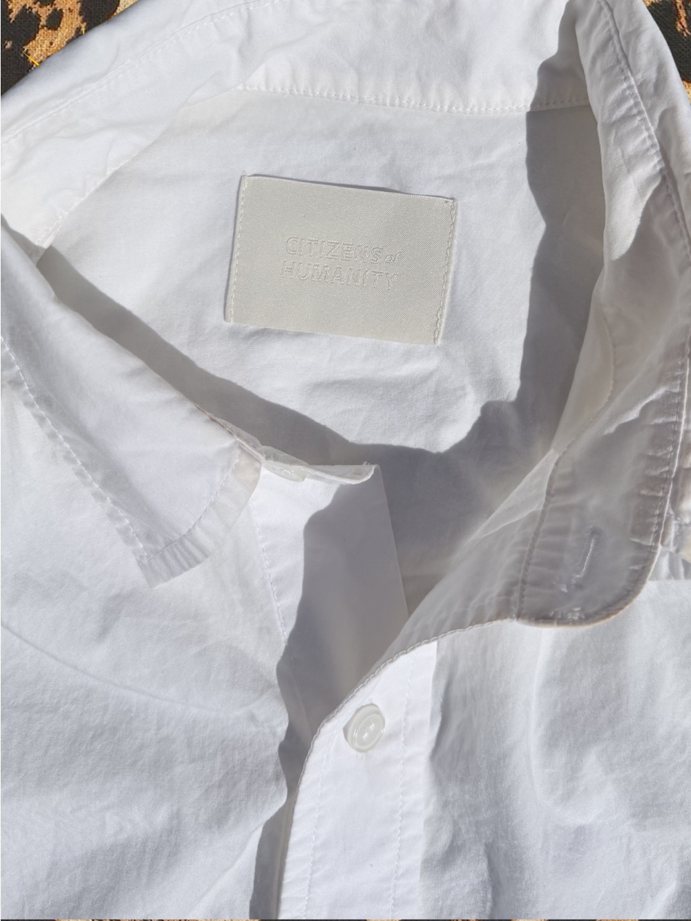 Citizens Of Humanity White Long-Sleeve Button Down Shirt | Women’s Size S - Picture 3 of 3